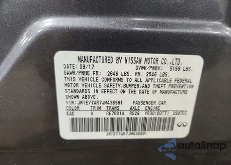 2018 Infiniti Q50 Luxe z USA, uszkodzony, nr VIN JN1EV7AR7JM436581